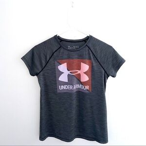 🌈Under Armour Boys Heatgear Gray Top Size YXL